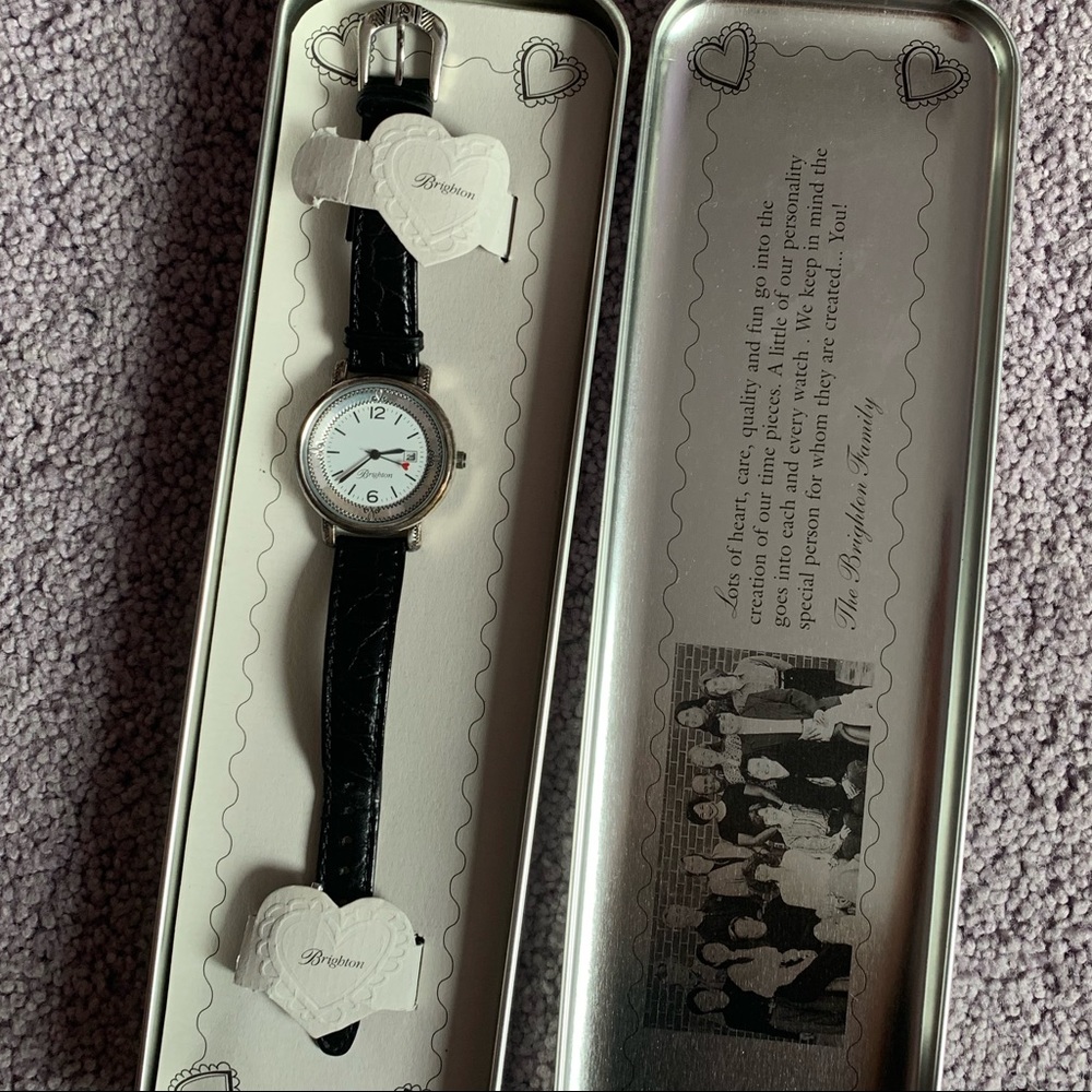 Brighton Black Leather watch NWT
